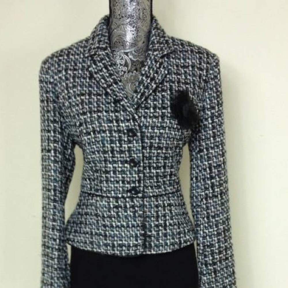 Worthington Black, White, Teal & Turquoise Jacket
